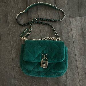 Steve Madden green Terry cloth purse